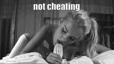 just teasing him a bit. not cheating.