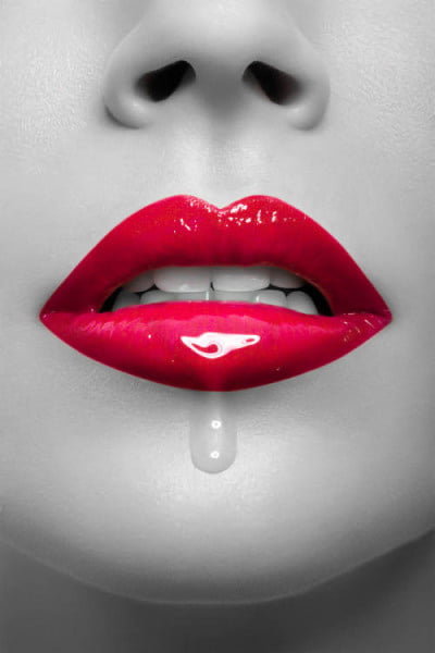 Dripping Red Lips