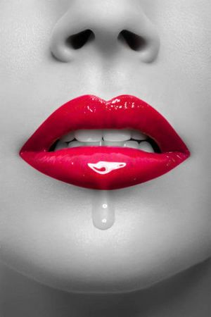 Dripping Red Lips