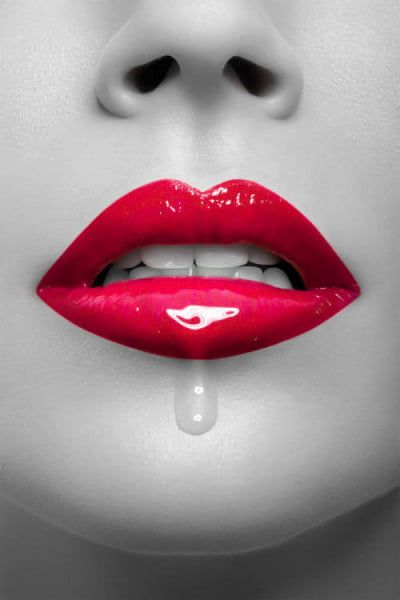 Dripping Red Lips