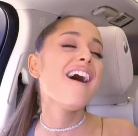 Ariana Grande using vibrator off air in James Corden show.