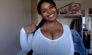 Busty black teen