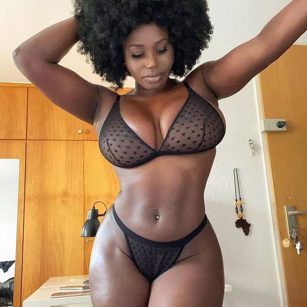 Joyce Appia in her bra and panties