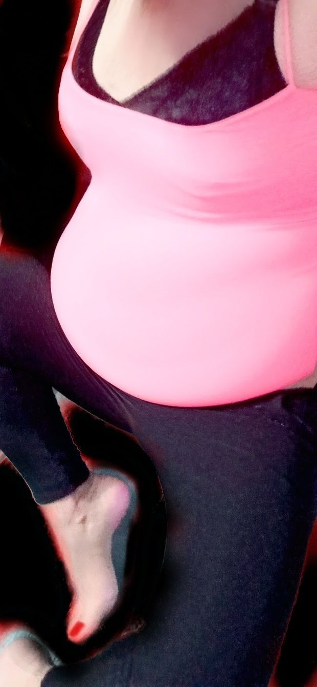 Sexy white pregnant