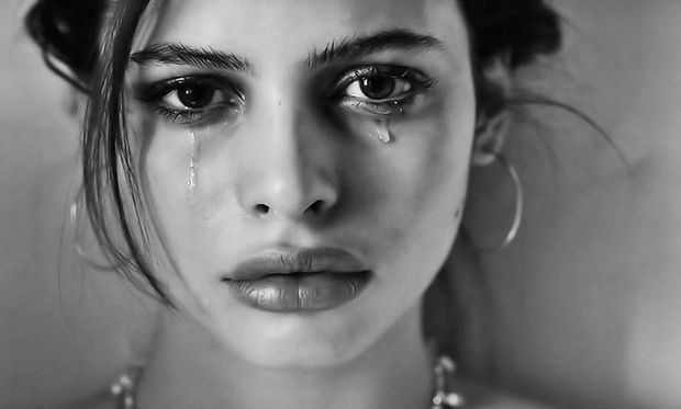 She's crying
