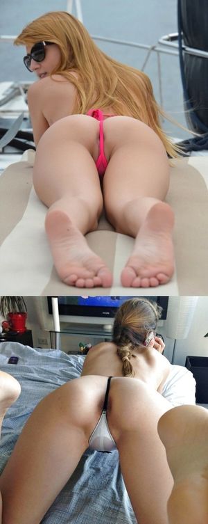 Which slut wears the thong better?