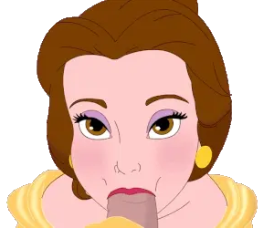Belle sucks cock
