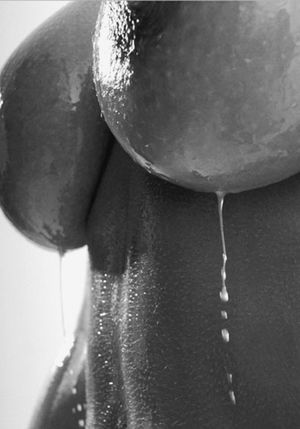 After a huge cumshot, or she's sweating profusely!