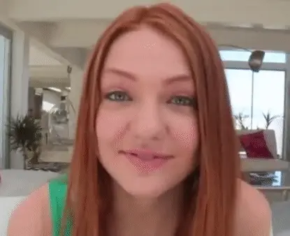 Smiling with tongue