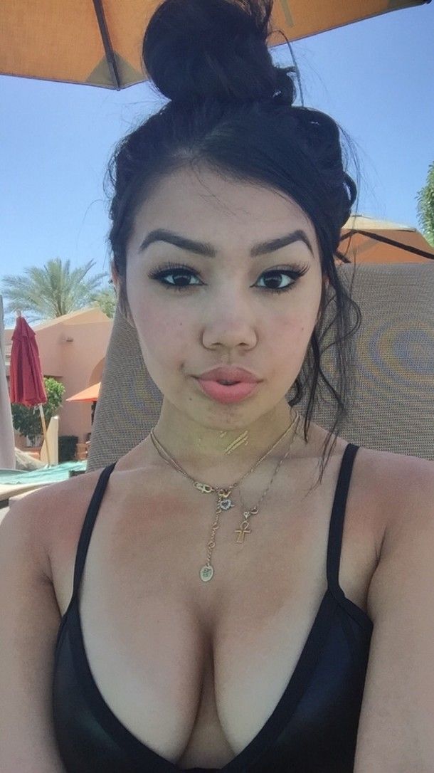Cute pucker from Asian beauty