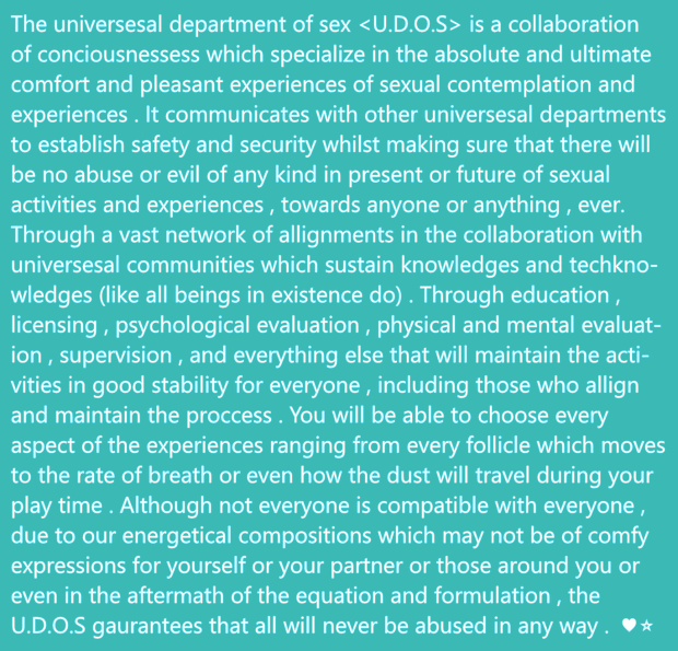 cunnilingus universesal department of sex