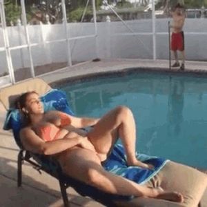 Wife told me to hid inside while she works for the pool guy