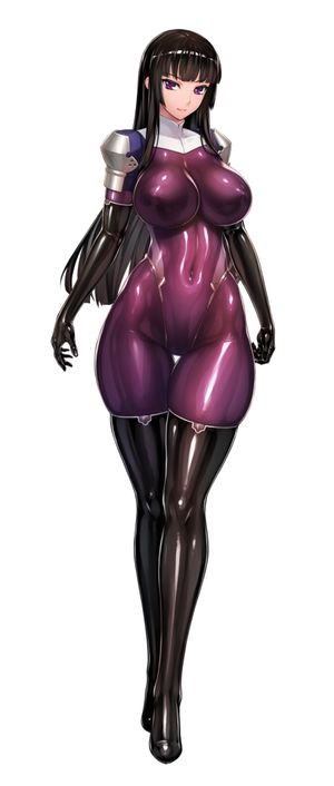 purple latex bodysuit