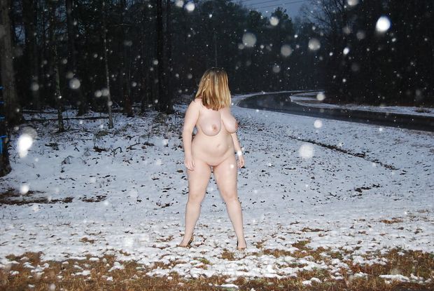 Blonde Wife Naked On The Side Of the road