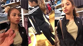 ass teen black leggings