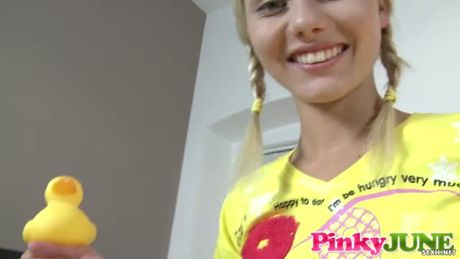 Golden shower for a duck