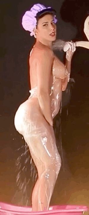 Soapy Burlesque Babe gets showered 2