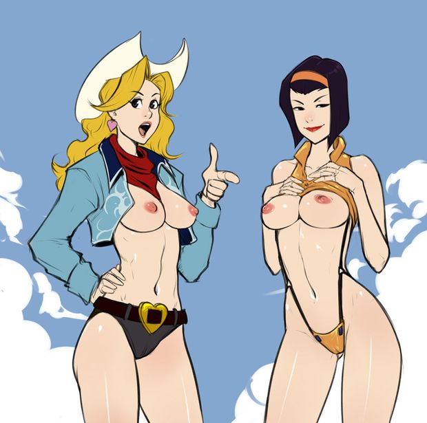 Judy and Faye showing their tits