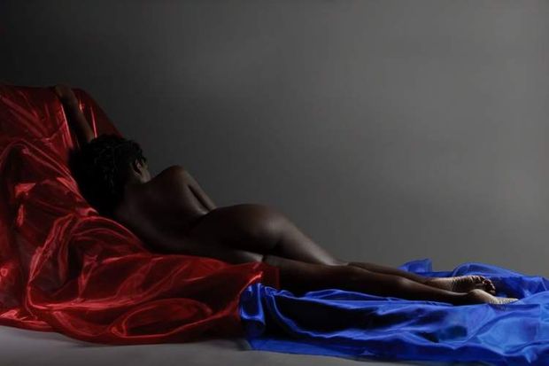 Red, black and blue.