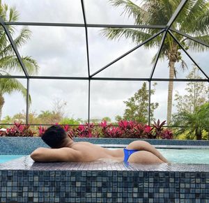 Beautiful blue thong