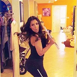 Is she dancing or hopping?