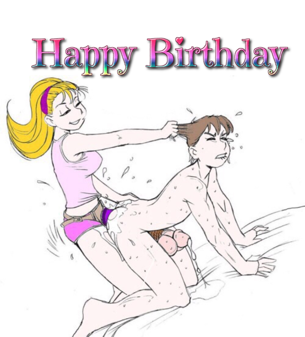 Strapon fucked for birthday