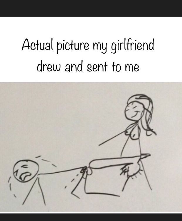 Hand drawn strapon picture