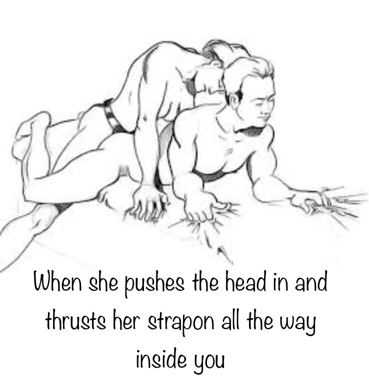 Don’t stop, push your strap-on into him