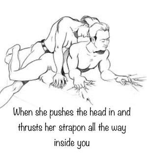 Don’t stop, push your strap-on into him