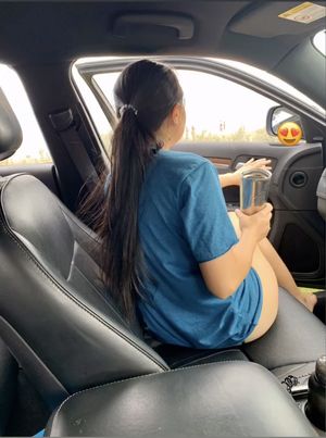Cute Myanmar with blue shirt and underwear