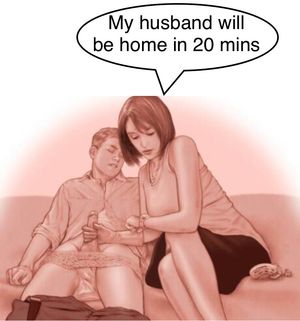 She is going to blow the neighbors son