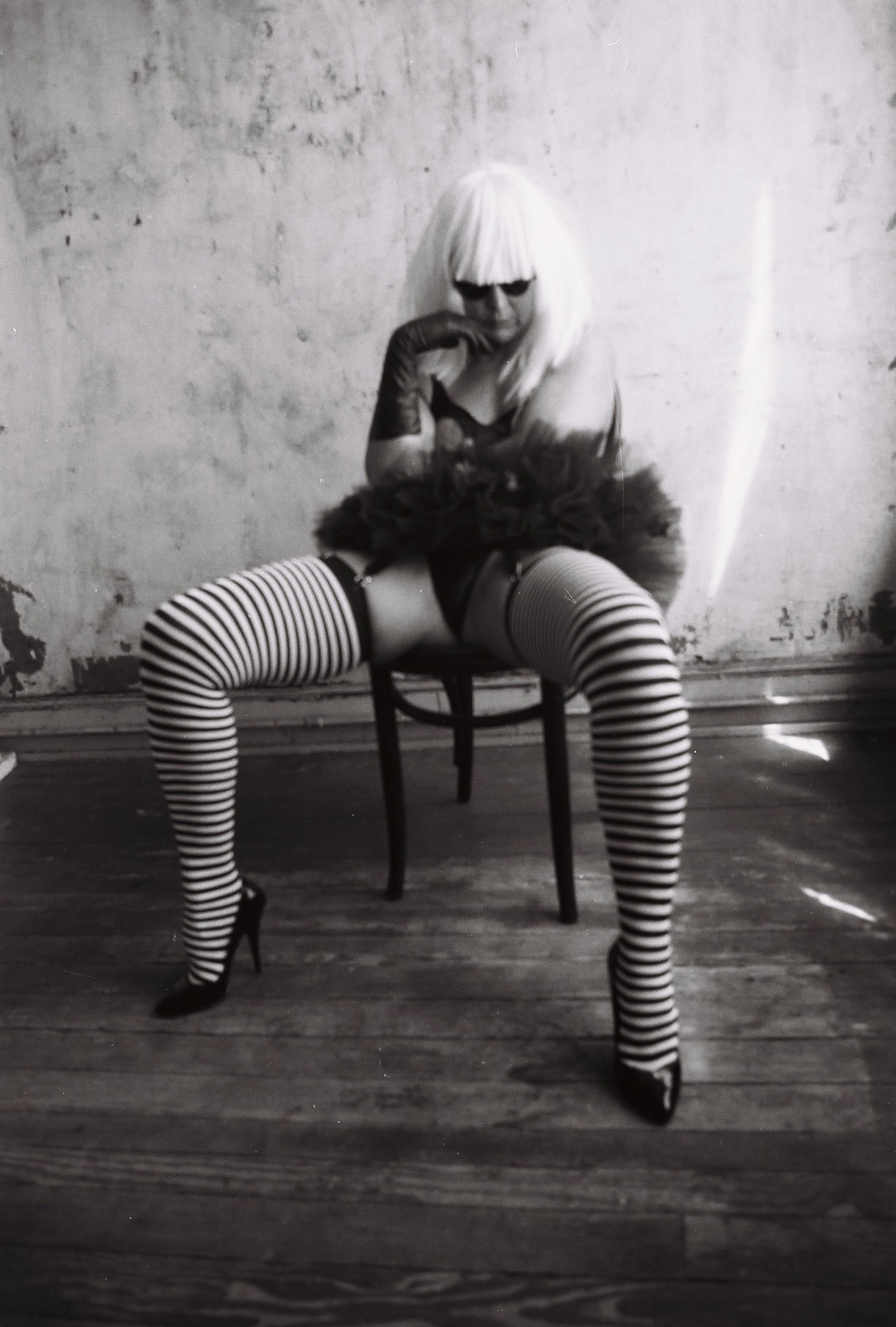 Shapely long legs all the way unto a merely risqué shot of her covered pussy