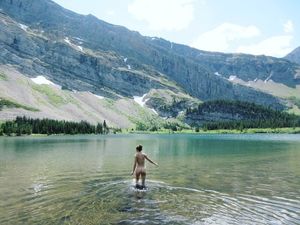 My happy place, doing one of my FAVORITE things Swimming naked is the most freeing thing A