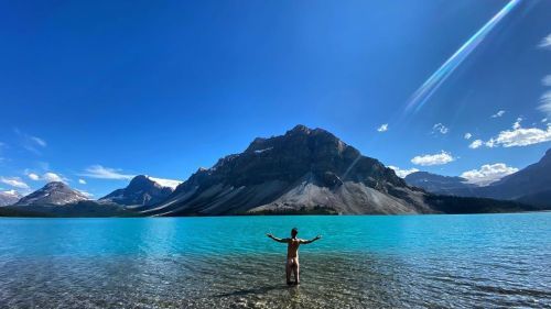 having fun at work bouncing around majestic lakes getting naked