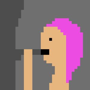 Blowjob pink hair pixel art