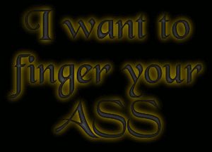 Finger in the ass