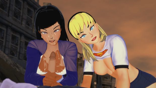 Lois Lane and Supergirl threesome - Hentai