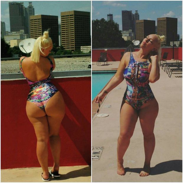 Thick Blonde with Mean Lower Body