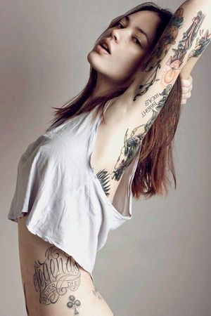 cute tattooed teen