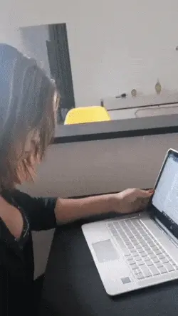 Carla Brazil working from hom