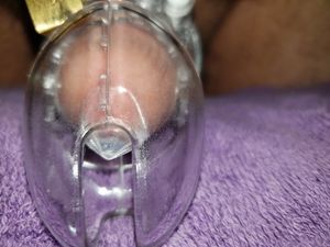 DAMN! I had to put my dick in chasity.