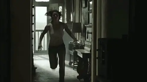 The Texas Chainsaw Massacre (2003). Just run. Great jiggle physics.