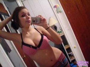 Cute teen with huge tits