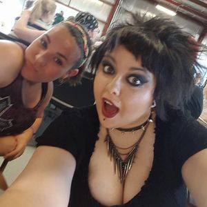 Sexy chubby goth with massive rack ready for a face fuck