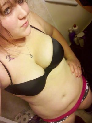 Sexy chubby teen with huge tits self-shot