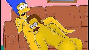 Flanders gets caught going down on Marge