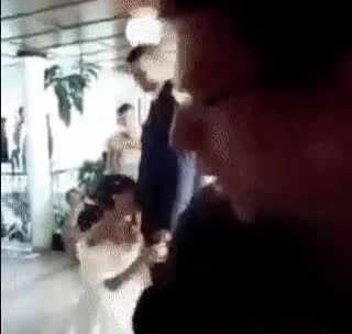 Bride sucks grooms cock at the alter