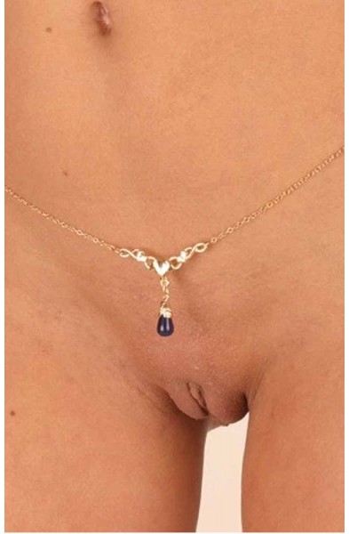 Ceres - Gold Waist Chain with Maple Charm and Stone Pendants