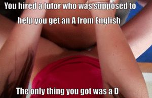 Hot brunette rides Tutor