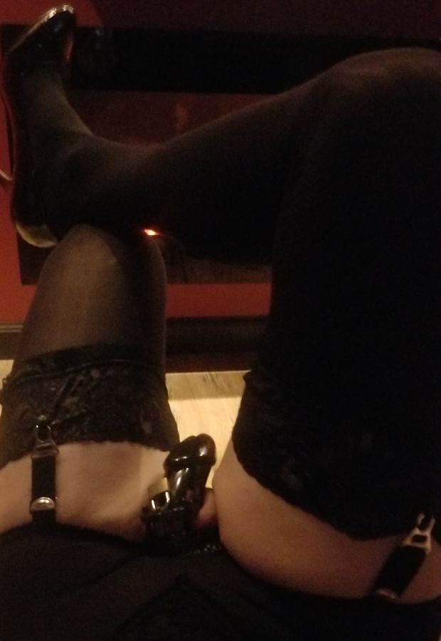 sexy caged sissy